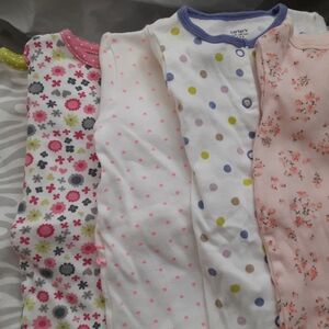 5/$25. Carters Bundle of 5 Baby Girl Sleepers All Size 3M Ruffles